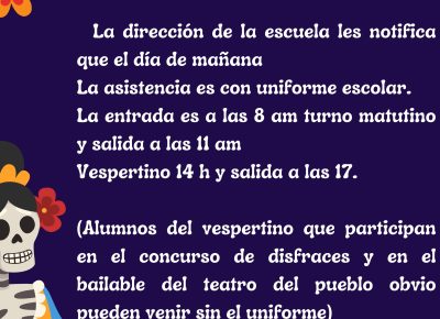 Dia de los muertos – 31 de octubre de 2024