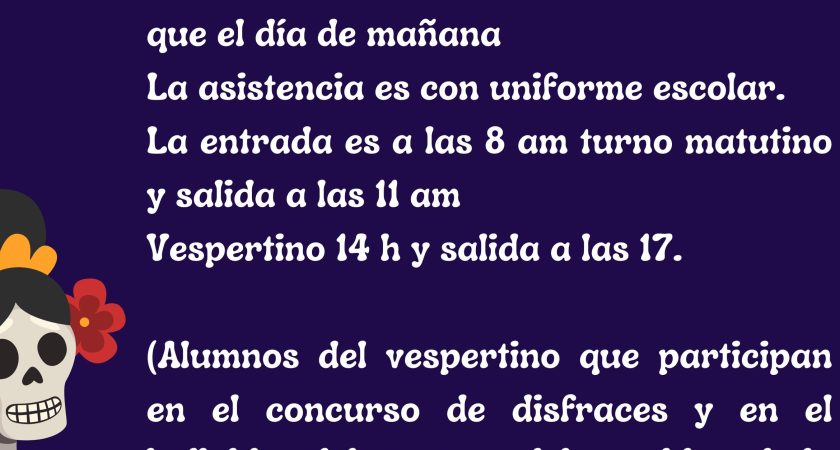 Dia de los muertos – 31 de octubre de 2024