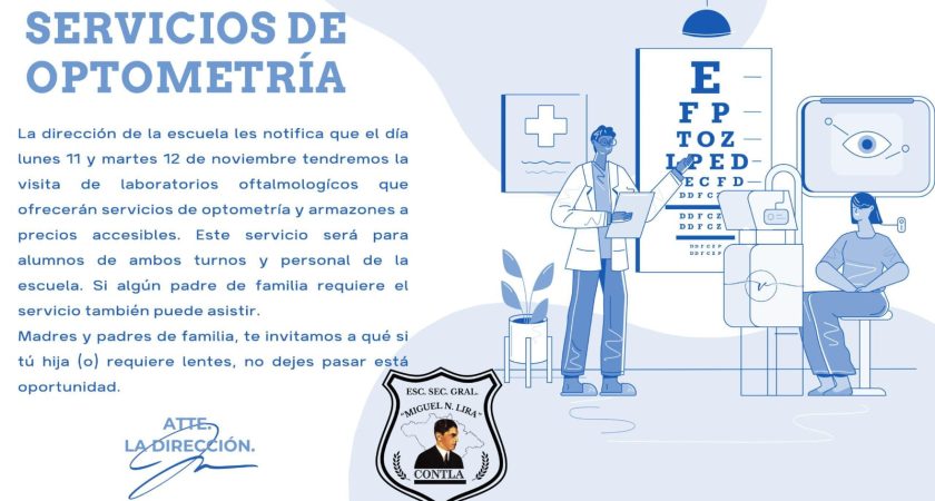 Servicios de optometría – 11 y 12 de noviembre de 2024