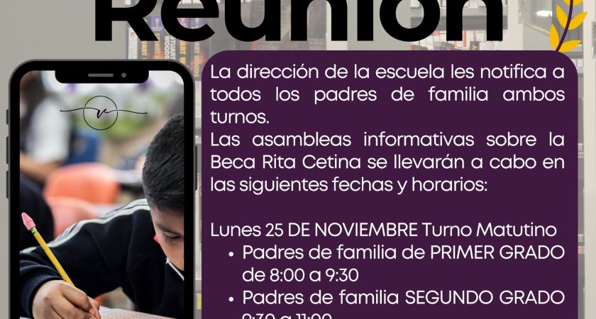 Beca Rita Cetina – Reunión