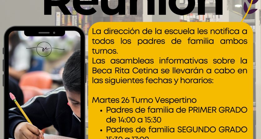 Beca Rita Cetina – Reunión