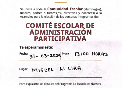 Aviso – Reposición de reunión LET