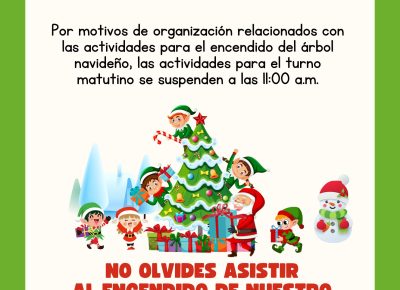 Suspensión de labores – Turno matutino – 01 de diciembre de 2025