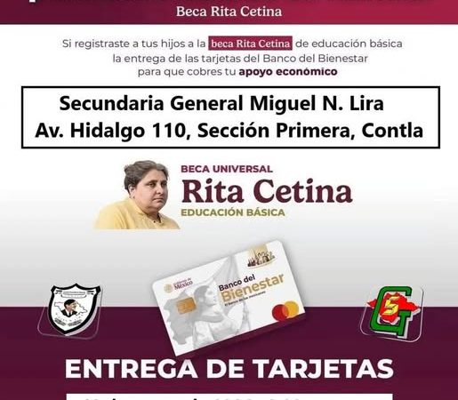 Entrega de medios de pago Beca Universal “Rita Cetina Gutierrez”