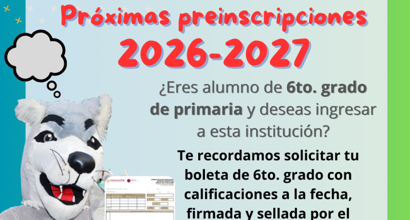 Aviso – Próximas preinscripciones – 2026-2027