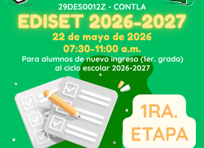 Aplicación de la Evaluación Diagnóstica de Ingreso a Secundaria del Estado de Tlaxcala (EDISET) – 2026-2027