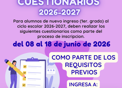 Cuestionarios 2026-2027
